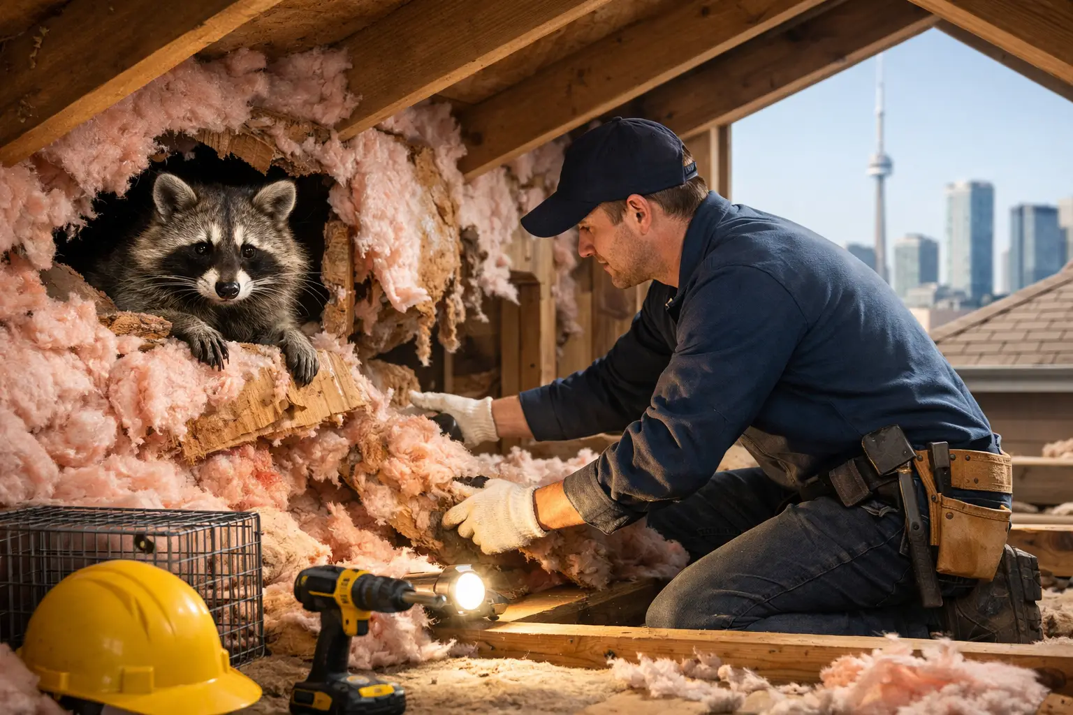 Raccoon Attic Repair for Toronto Area Homes