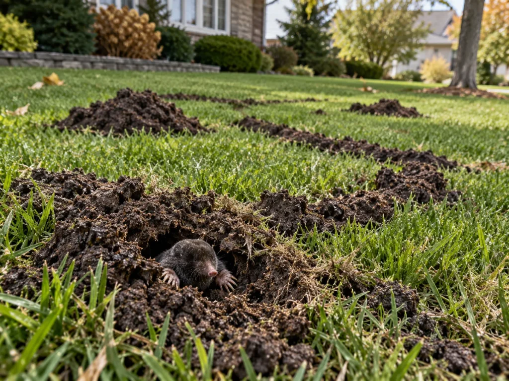 Mole Tunnel Lawn Damage GTA