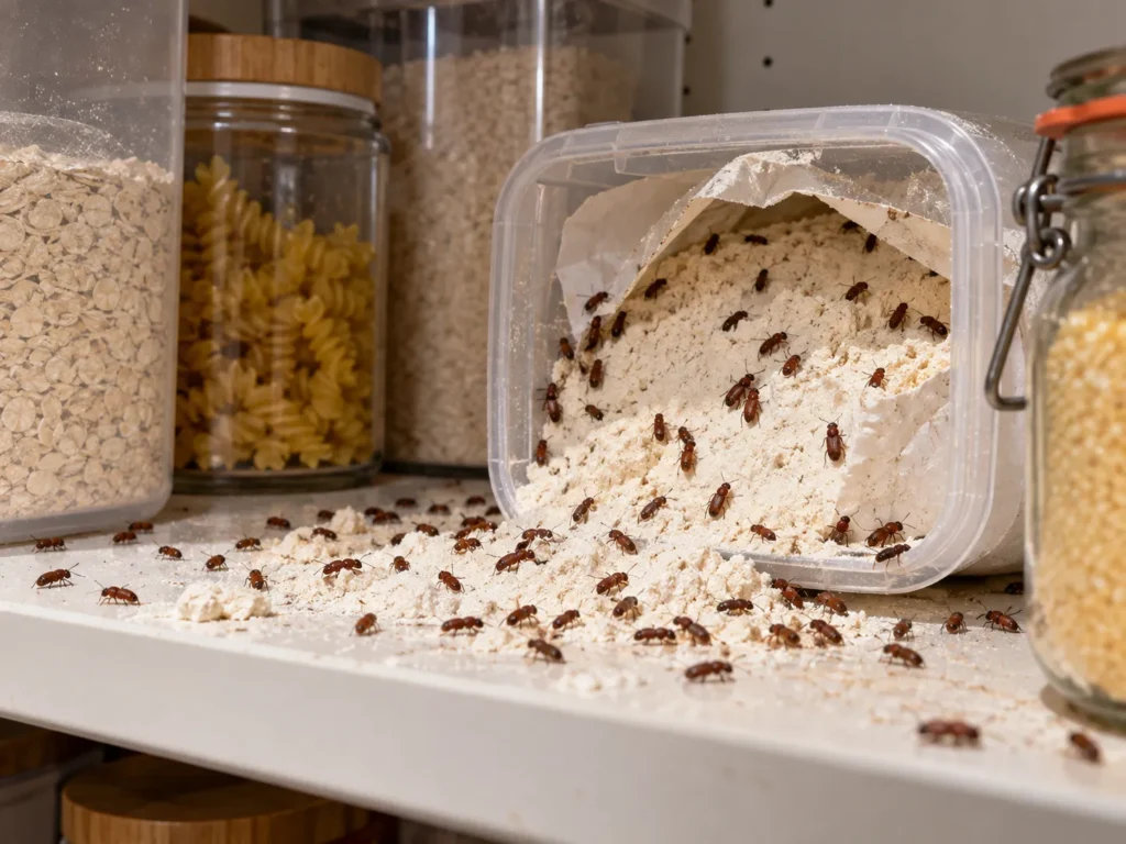 Red Flour Beetle Pantry Infestation